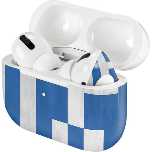 Greece Flag Distressed AirPods Skins